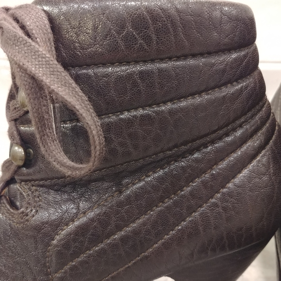 Chie Mihara Keiti Dark Brown Leather Womens 38 Lace Up Ankle Boots Made in Spain - Picture 10 of 16